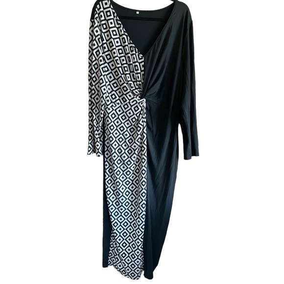 Dresses & Skirts - Unbranded Abstract Maxi Dress, Black/White